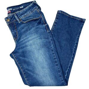 Levi's Denizen Modern Slim Denim Embroidered Straight Leg Jeans Sz 27